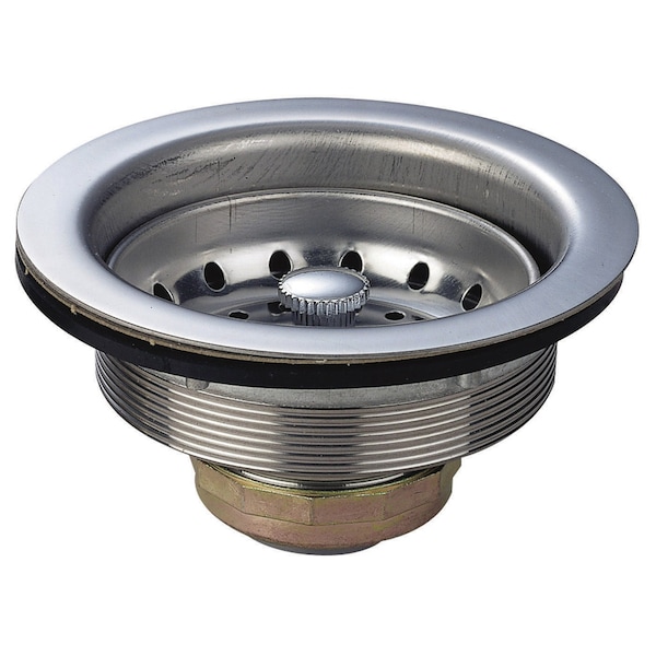 Bk Resources Stainless Steel Basket Drain with Crumb Cup, 3 1/2" Opening, 1-1/2" BKDR-4 - main
